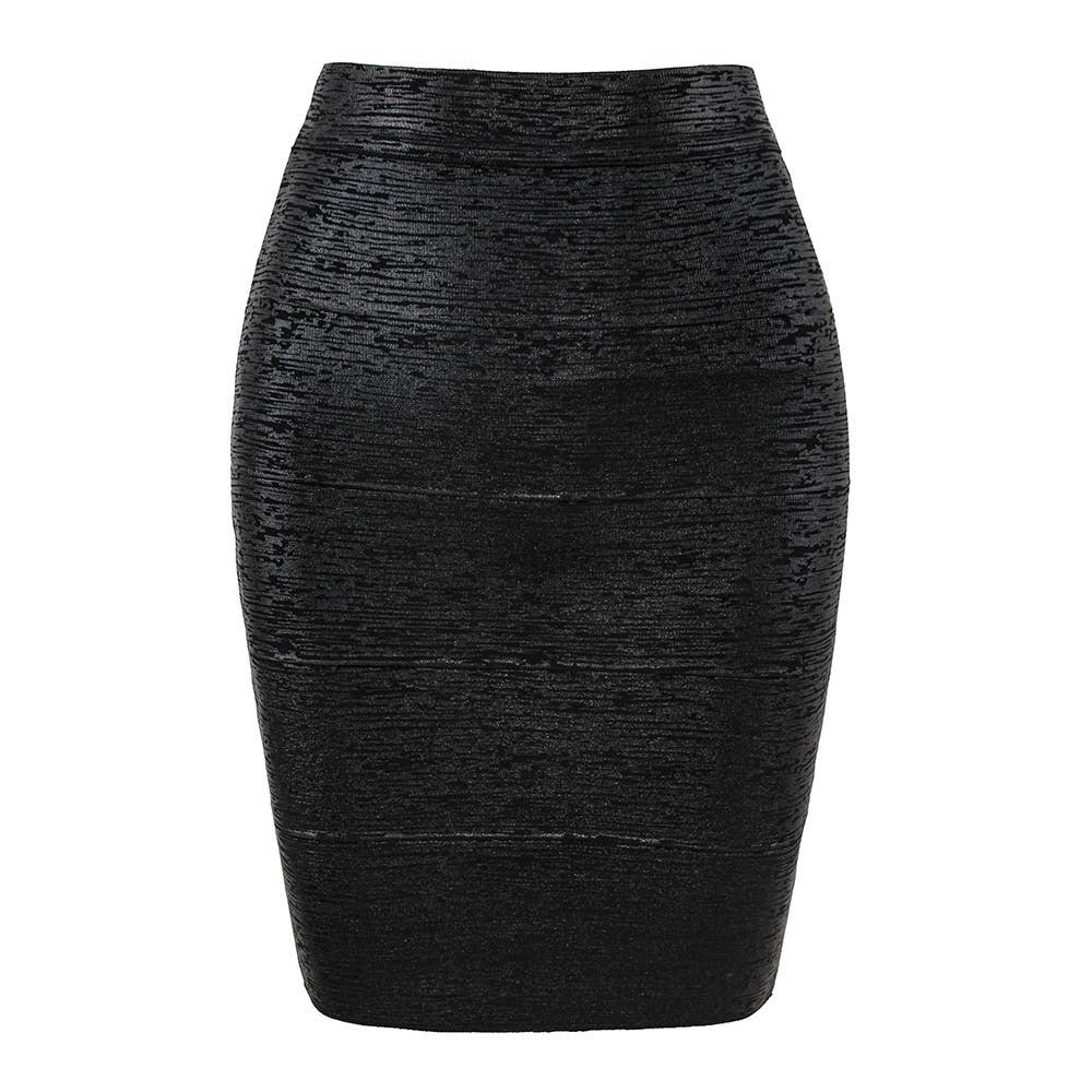 Marian Style Elegant Gold Bandage Skirt | Chic Hip-Wrap