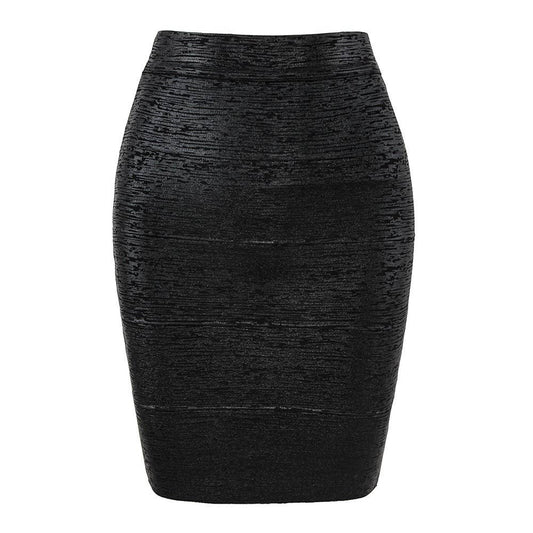 Marian Style Elegant Gold Bandage Skirt | Chic Hip-Wrap