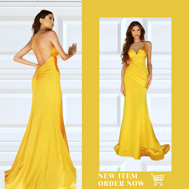 Marian Style Neon Fitted Satin Dress - Marian Style Boutique