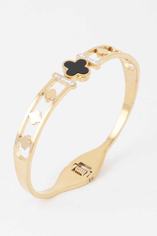 Multi Clover Clasp Bracelet BDBA332GBK - Marian Style Boutique