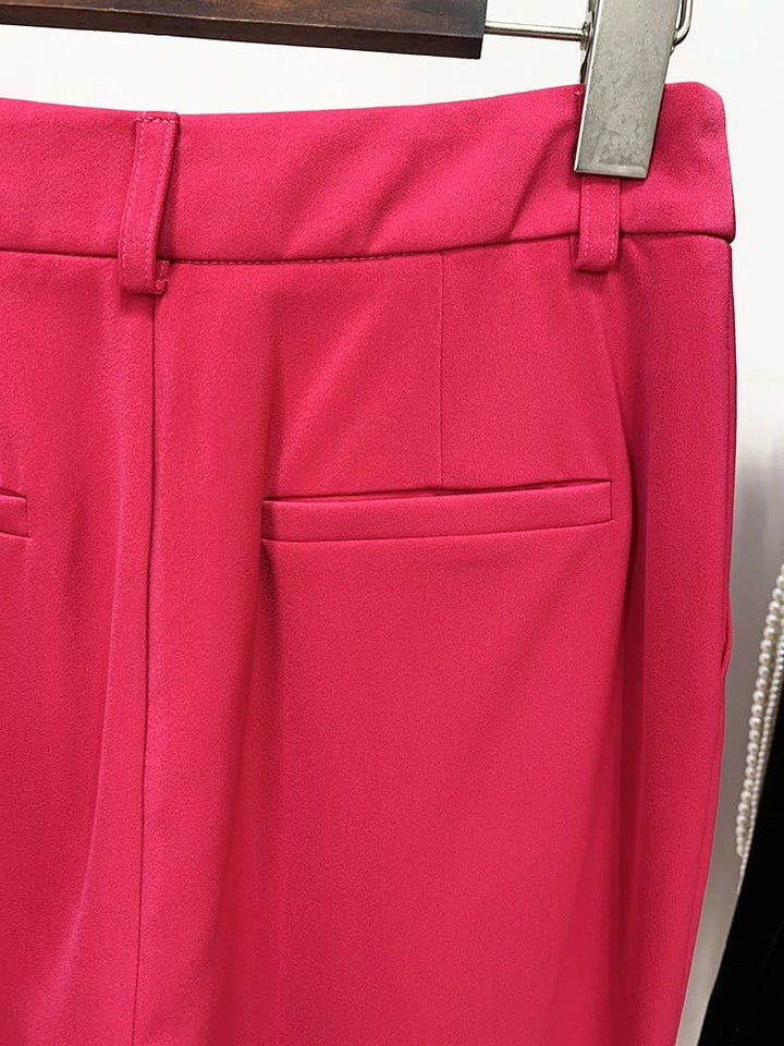 Marian Style Elegant Belted Suit & Bootcut Trousers Set - Marian Style Boutique