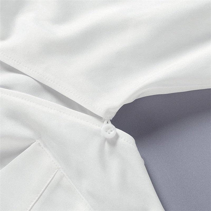 Marian Style Chic White Hollow Out Mid-Length Blouse - Marian Style Boutique