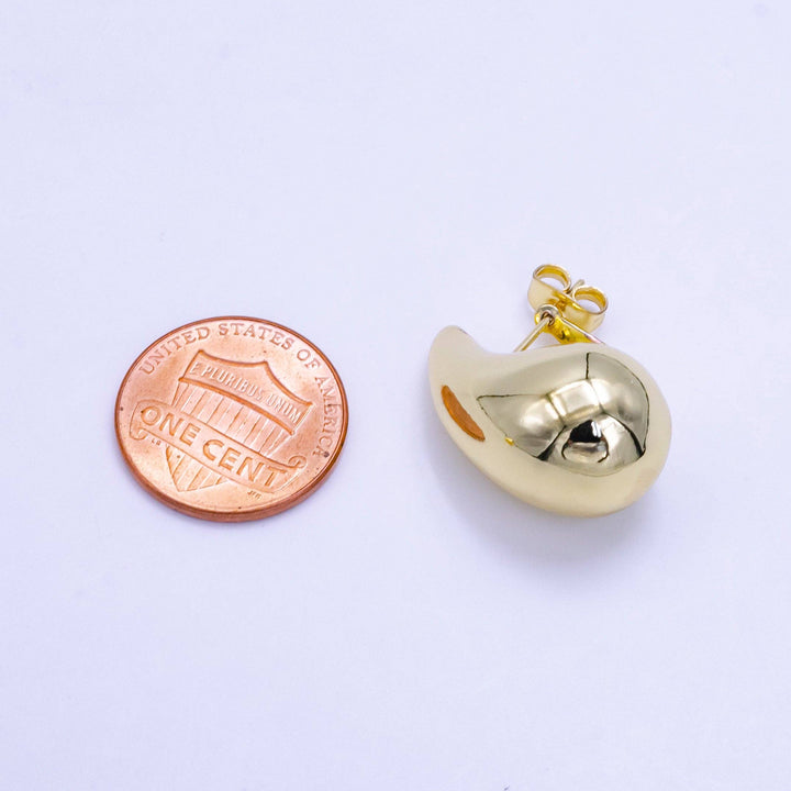14K Gold Filled 25mm Chunky Modern Teardrop Stud Kylie Earri - Marian Style Boutique