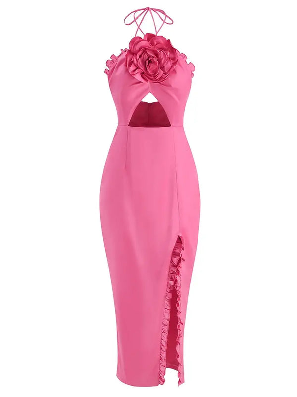 Marian Style Romantic pink floral gown - Marian Style Boutique