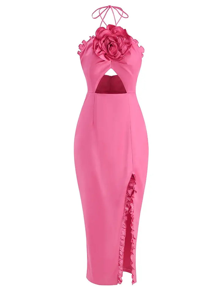 Marian Style Romantic pink floral gown - Marian Style Boutique