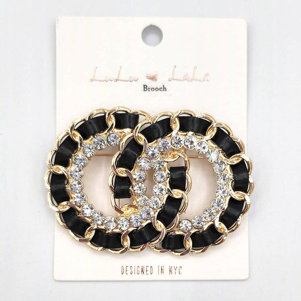 Double circle ring Brooch