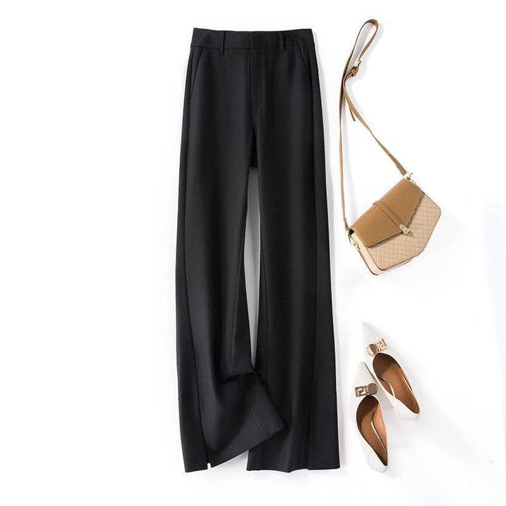 Solid Color High Waist Flared Wide Leg Palazzo Pants - Marian Style Boutique