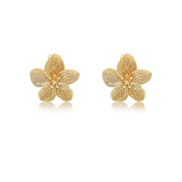 Flower Statement gold filled Earrings - Marian Style Boutique