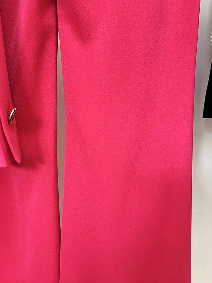 Marian Style Elegant Belted Suit & Bootcut Trousers Set - Marian Style Boutique