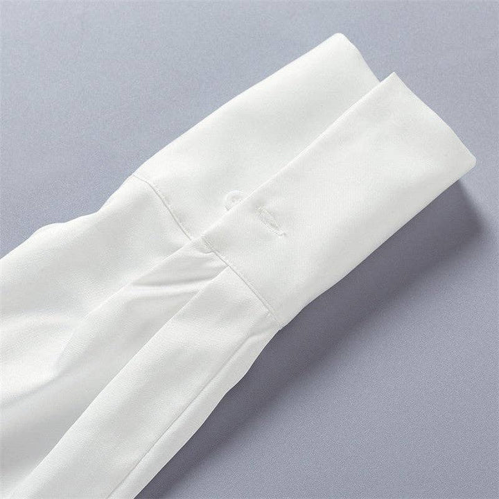 Marian Style Chic White Hollow Out Mid-Length Blouse - Marian Style Boutique