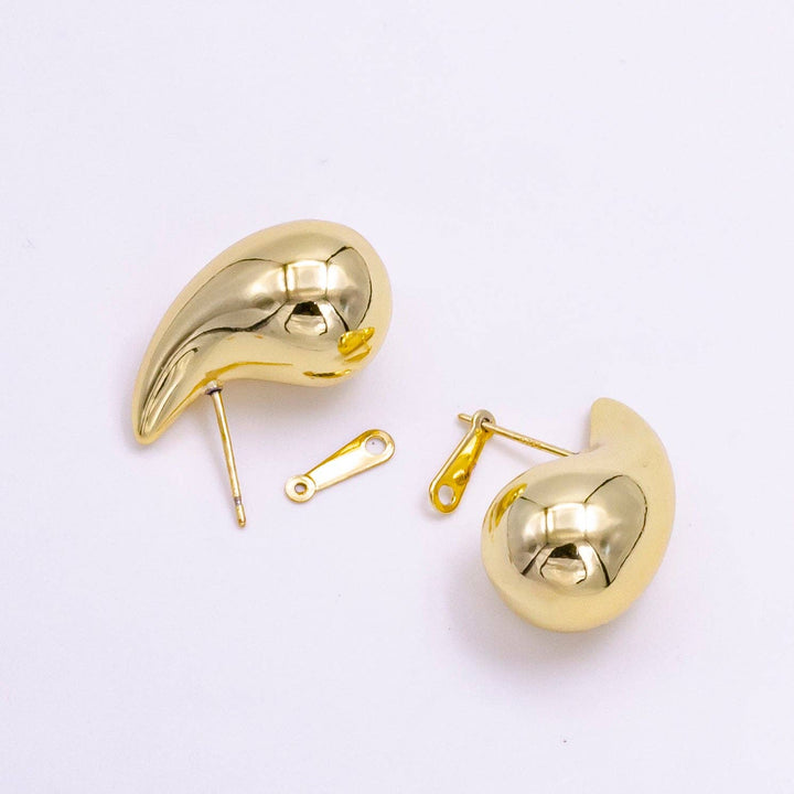 14K Gold Filled 25mm Chunky Modern Teardrop Stud Kylie Earri - Marian Style Boutique