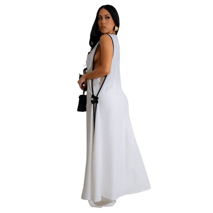 Sleeveless Bowknot Vest Wide Leg Pants Set - Marian Style Boutique