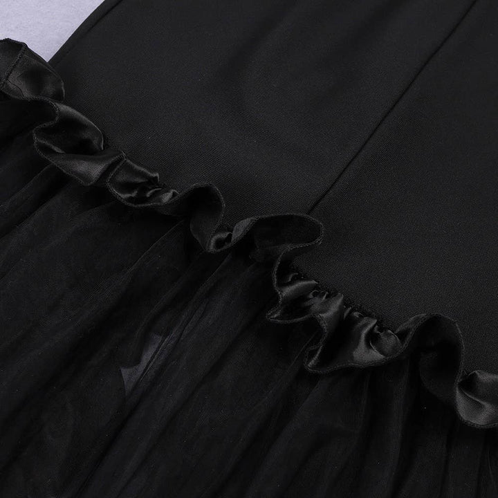 Marian Style Elegant Off-Shoulder Lace Black Dress - Marian Style Boutique