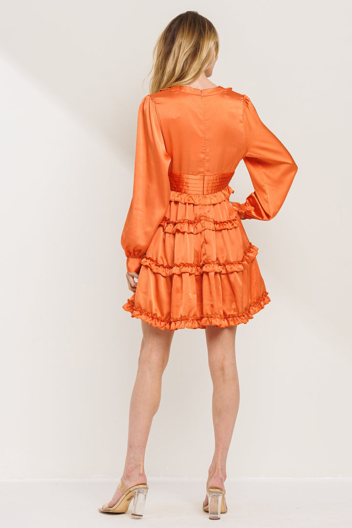 Dress-Orange - Marian Style Boutique