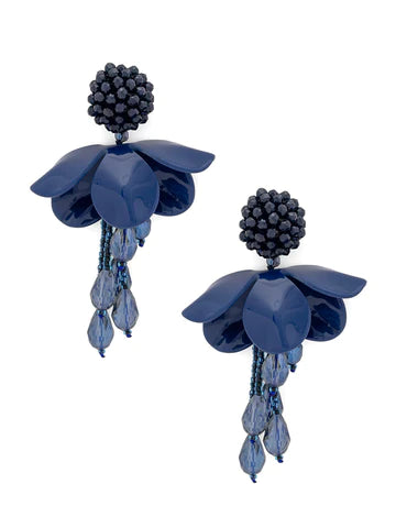 Marian style Handmade Crystal Petal Drop Earring Jewelry - Marian Style Boutique