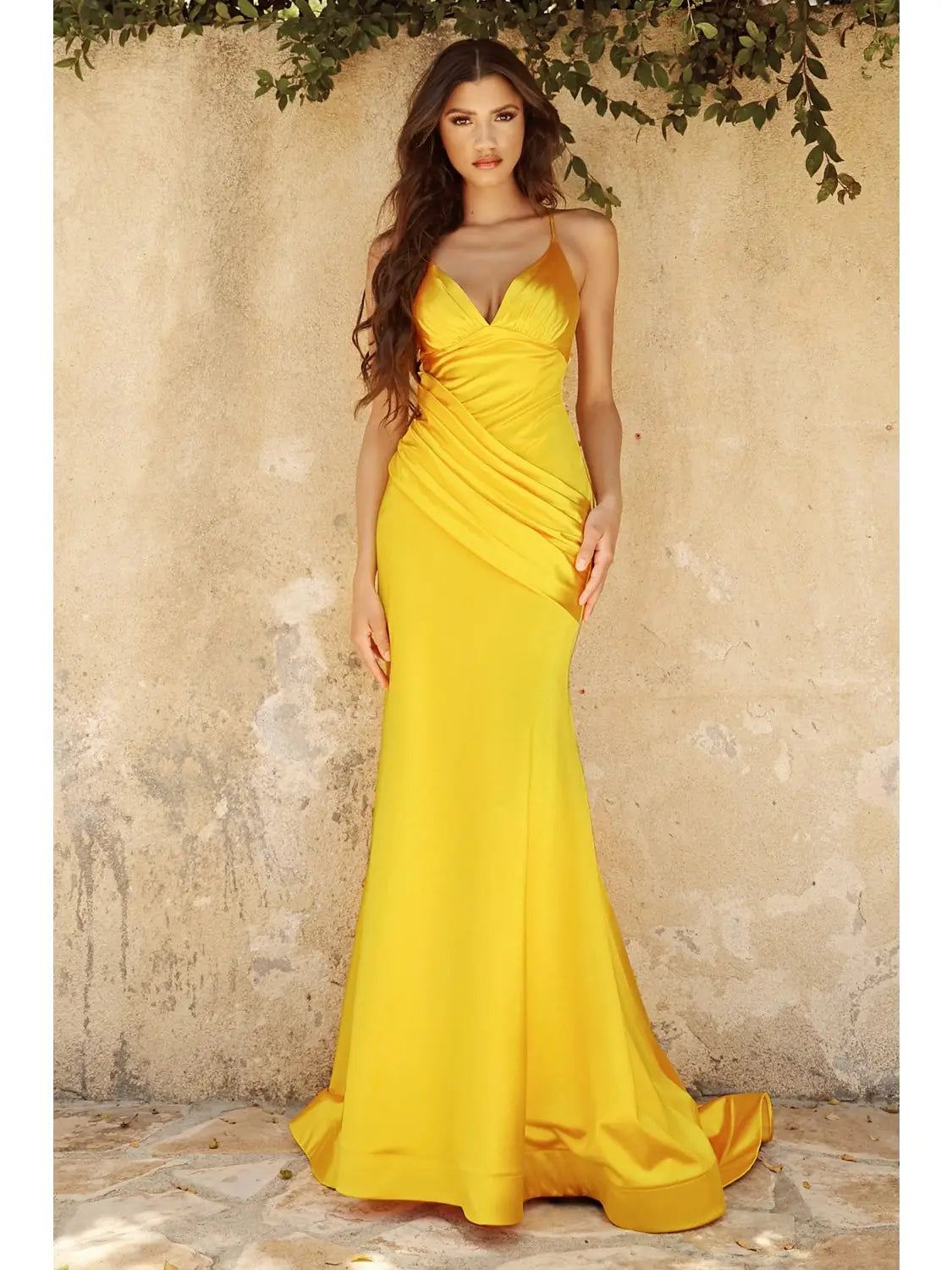 Marian Style Fitted Satin Mermaid Gown