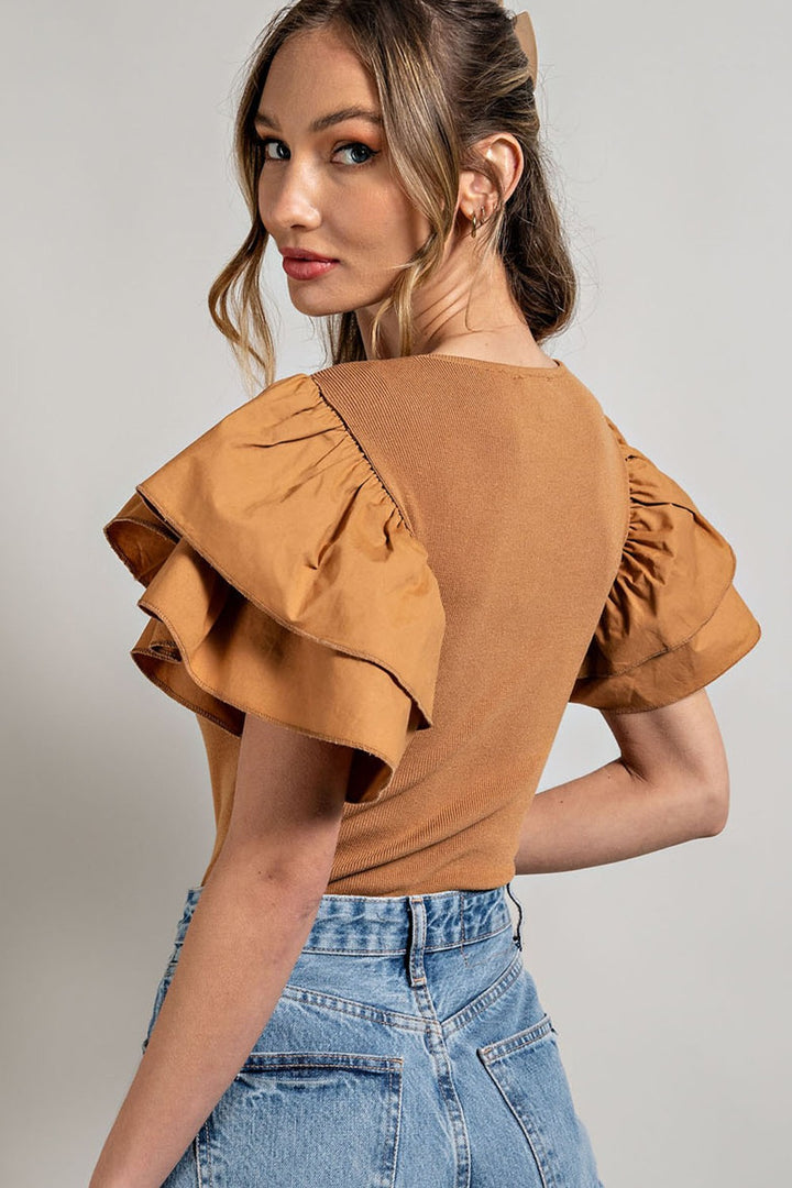 Merlot, Coco & Black styled - SLEEVE SWEATER BODYSUIT - Marian Style Boutique