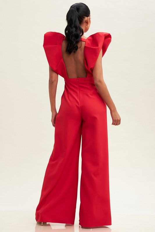 Marian Style Jumpsuits - Puff Shoulder Jumpsuit - Marian Style Boutique