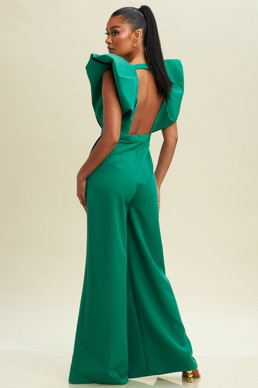 Marian Style Jumpsuits - Puff Shoulder Jumpsuit - Marian Style Boutique