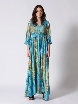 Gift of Love Flutter Sleeve Plunging Maxi Dress