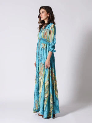 Gift of Love Flutter Sleeve Plunging Maxi Dress