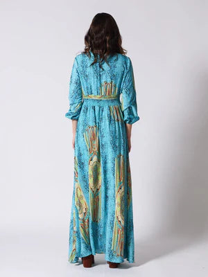 Gift of Love Flutter Sleeve Plunging Maxi Dress - Marian Style Boutique