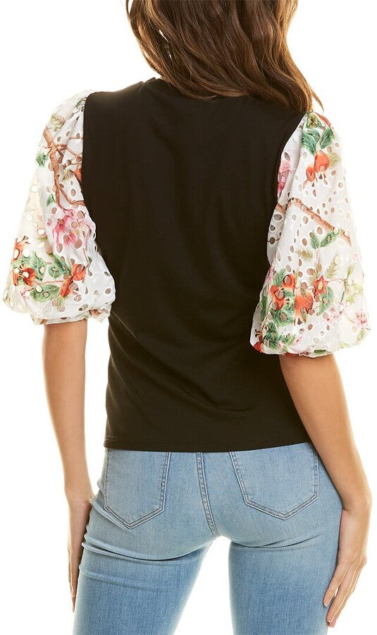 Blk and Flower Sides - Marian Style Boutique