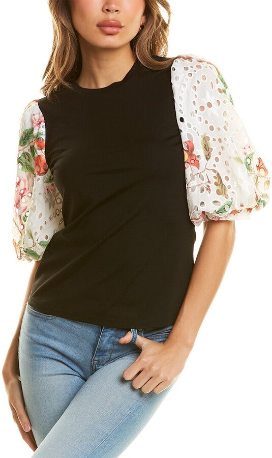 Blk and Flower Sides - Marian Style Boutique