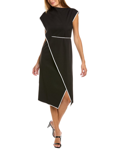 Dress- full black dress with a white outlined lines - Marian Style Boutique