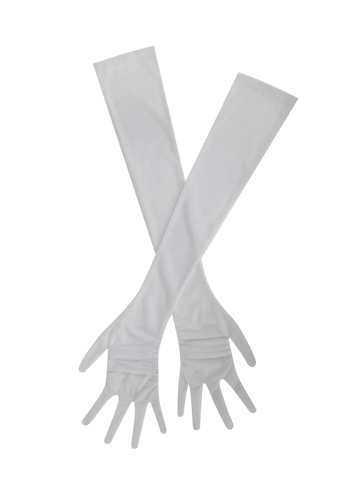 Marian style White Mesh Opera-length Gloves