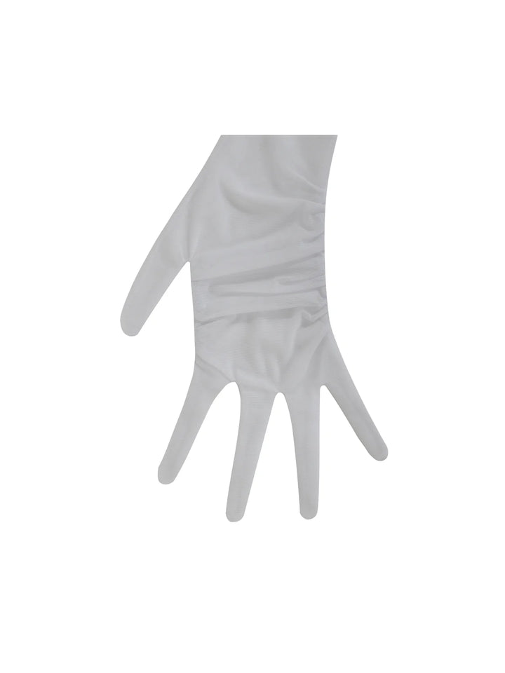 Marian style White Mesh Opera-length Gloves - Marian Style Boutique