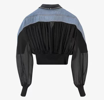 MARIAN STYLE SYN CROP TOP/ JACKET - Marian Style Boutique