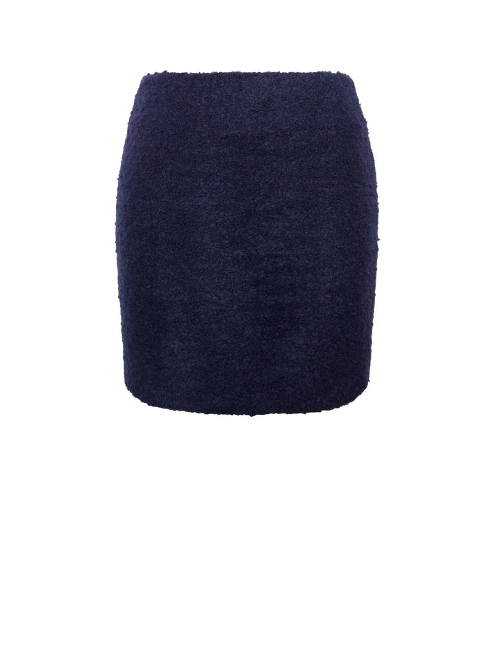 Marian style Blue Boucle Wool Bodycon Mini Skirt - Marian Style Boutique