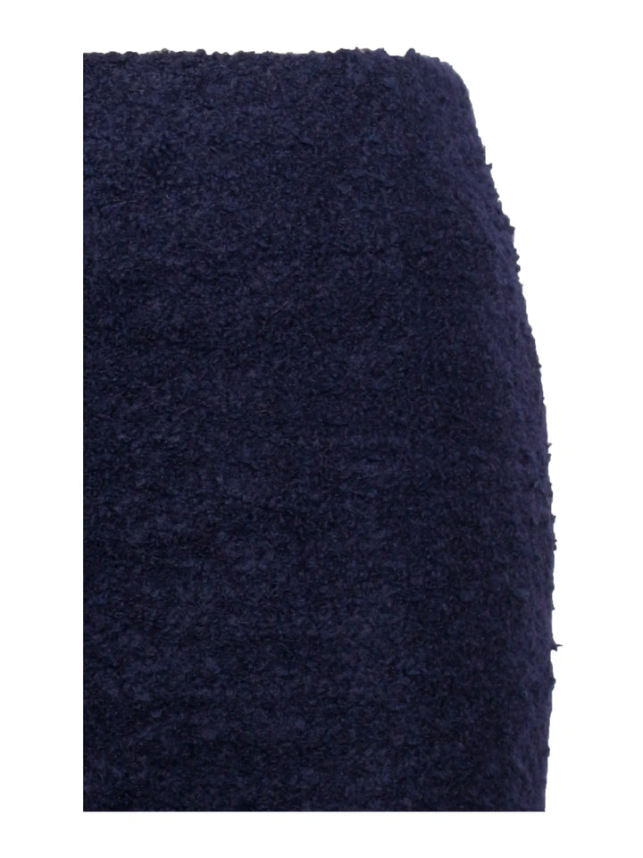 Marian style Blue Boucle Wool Bodycon Mini Skirt - Marian Style Boutique