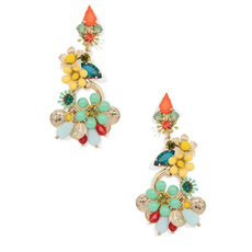 Earring- Crystal-mint - Marian Style Boutique