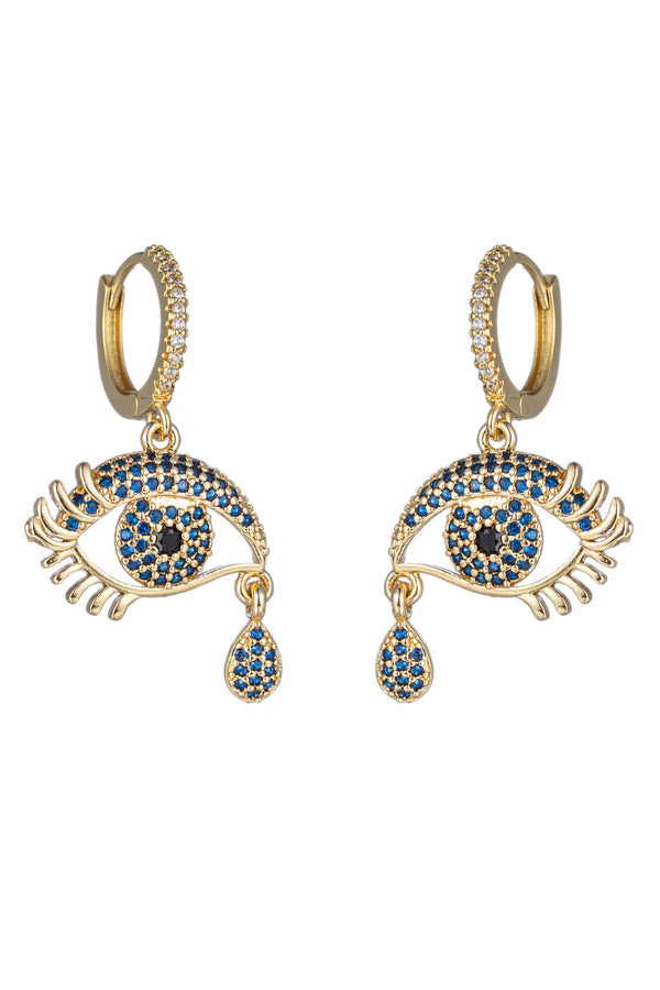 Earring- Encrusted Teardrop - Marian Style Boutique