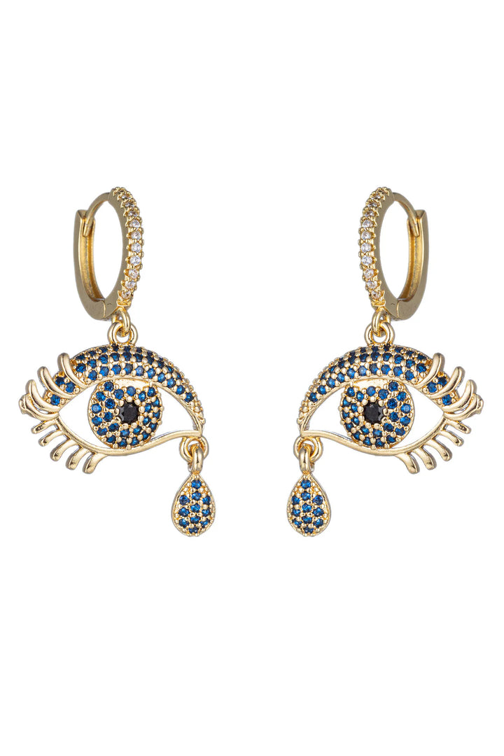 Earring- Encrusted Teardrop - Marian Style Boutique