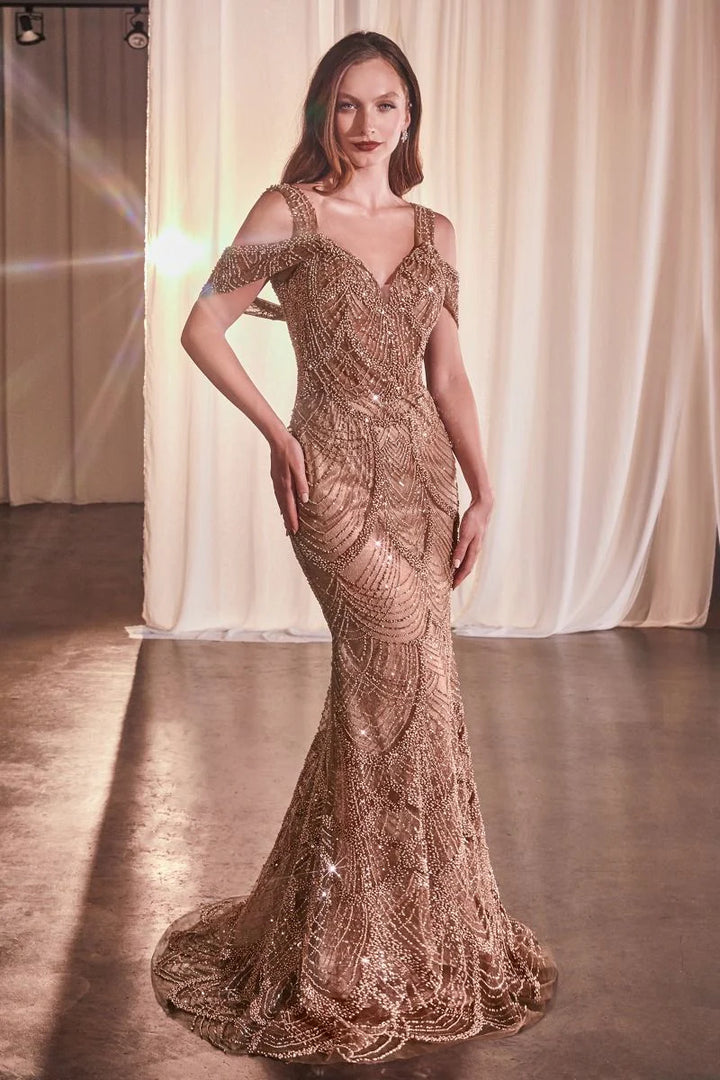 MARIAN STYLE FULLY EMBELLISHED FIT & FLARE GOWN - Marian Style Boutique
