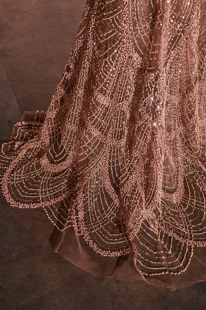 MARIAN STYLE FULLY EMBELLISHED FIT & FLARE GOWN - Marian Style Boutique