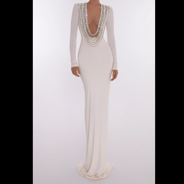 Marian style Neckline White Dress - Marian Style Boutique