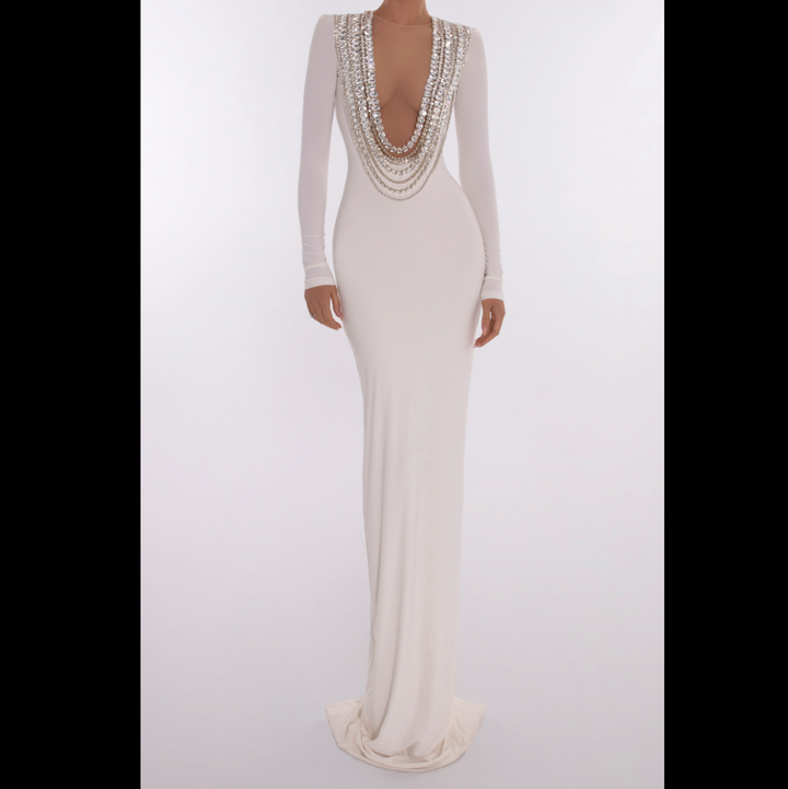Marian style Neckline White Dress - Marian Style Boutique