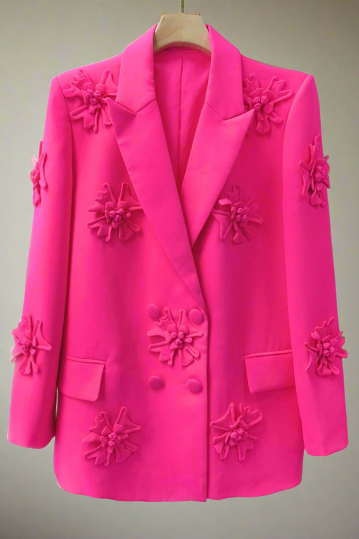 Elegant floral suit y flared pants set - Marian Style Boutique