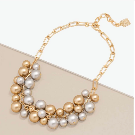 Marian Style Bubble Silver & Gold Necklace