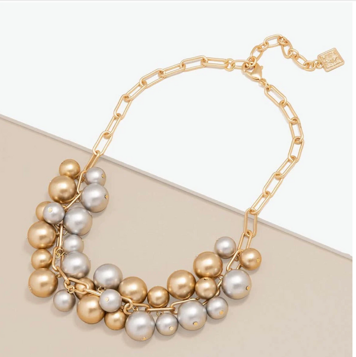 Marian Style Bubble Silver & Gold Necklace - Marian Style Boutique
