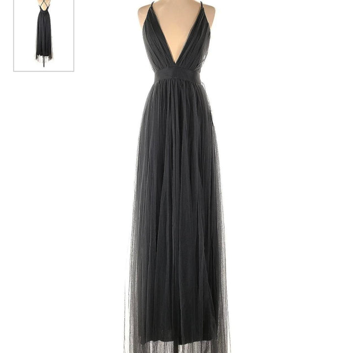Marian style V-neck Split Tulle - Marian Style Boutique