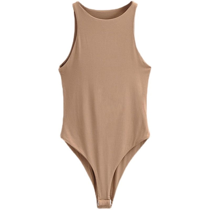 Marian Style women’s vest sleeveless bodysuits patchwork washed sexy solid color - Marian Style Boutique