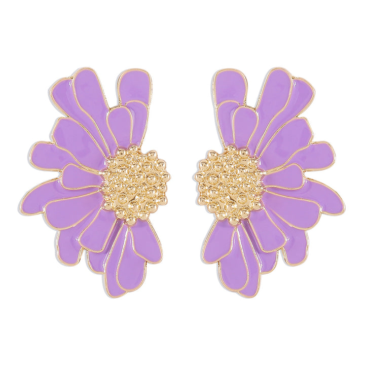 Marian Style elegant vintage style sweet flower allow camel women’s ear studs - Marian Style Boutique