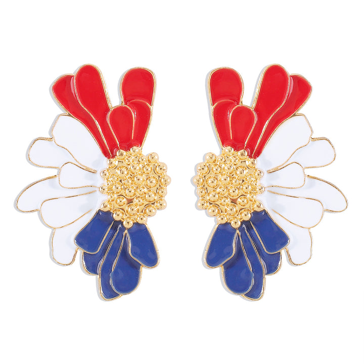 Marian Style elegant vintage style sweet flower allow camel women’s ear studs - Marian Style Boutique