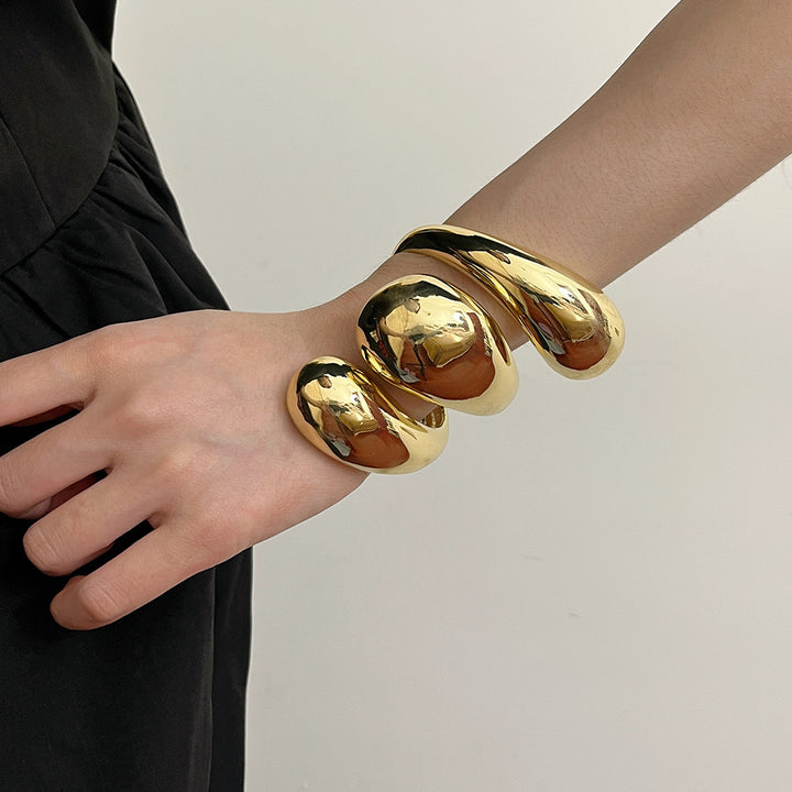 Marian Style simple style solid color alloy wholesale bangle - Marian Style Boutique