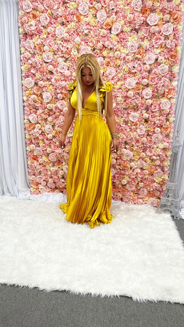 Gold maxi dresses - Marian Style Boutique